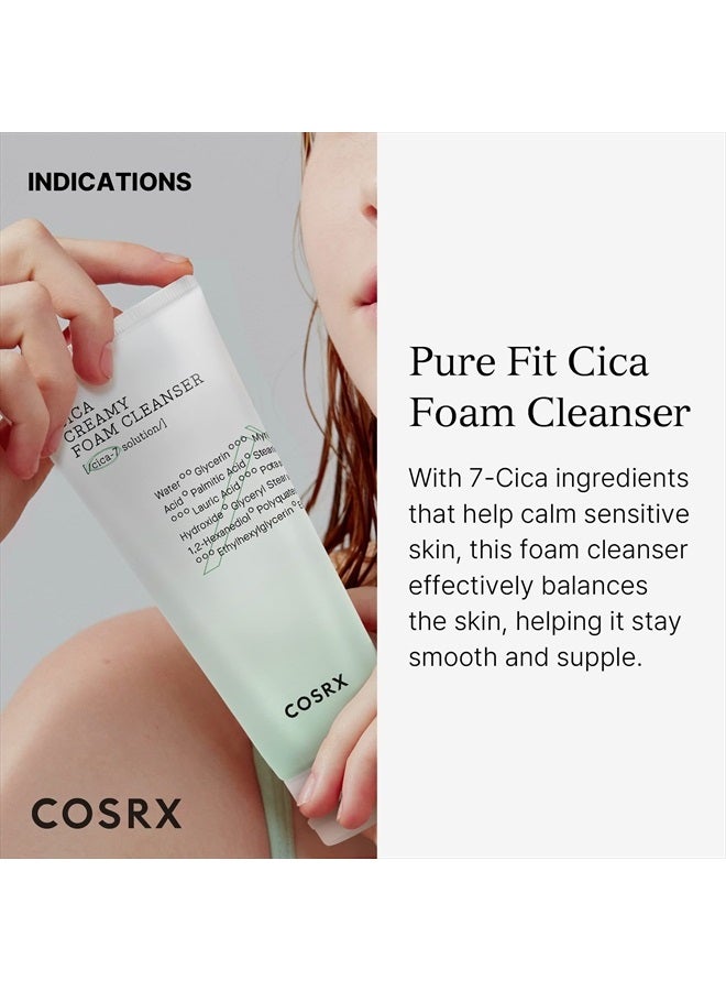 Cosrx Pure Fit Cica Creamy Foam Cleanser mini 75ml | Mild Cleanser for Sensitive Skin | 91% Naturally Derived Centella Complex 5.07 Fl Oz (Pack of 1)12 pcs Super washable colored pens  - Image 2