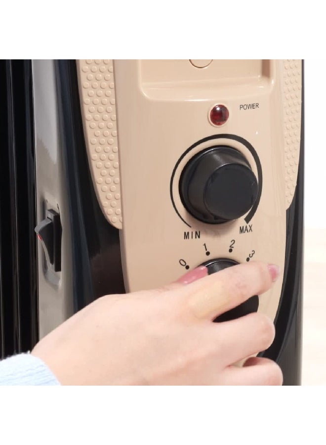 بلاك اند ديكر مدفأة زيتية مملوءة بالزيت بقوة 2500 وات و13 ريشة - Image 4