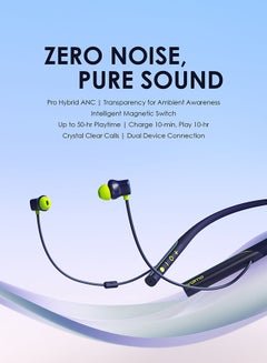 Oraimo Necklace Pro ANC Bluetooth Neckband Earphone Wireless in Ear Earphones with Active Noise Cancelling,Deep Bass,50Hrs Playtime,ASAP Charge,Ergonomic Neckband Earphones, Sweat-Resistant Magnetic Earbuds Black  - Image 3