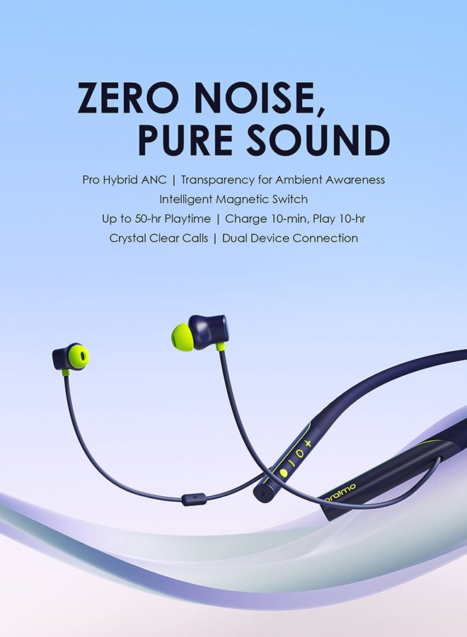 Oraimo Necklace Pro ANC Bluetooth Neckband Earphone Wireless in Ear Earphones with Active Noise Cancelling,Deep Bass,50Hrs Playtime,ASAP Charge,Ergonomic Neckband Earphones, Sweat-Resistant Magnetic Earbuds Black  - Image 3