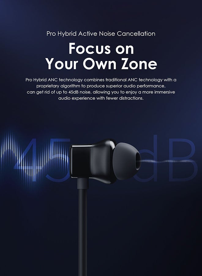 Oraimo Necklace Pro ANC Bluetooth Neckband Earphone Wireless in Ear Earphones with Active Noise Cancelling,Deep Bass,50Hrs Playtime,ASAP Charge,Ergonomic Neckband Earphones, Sweat-Resistant Magnetic Earbuds Black  - Image 5