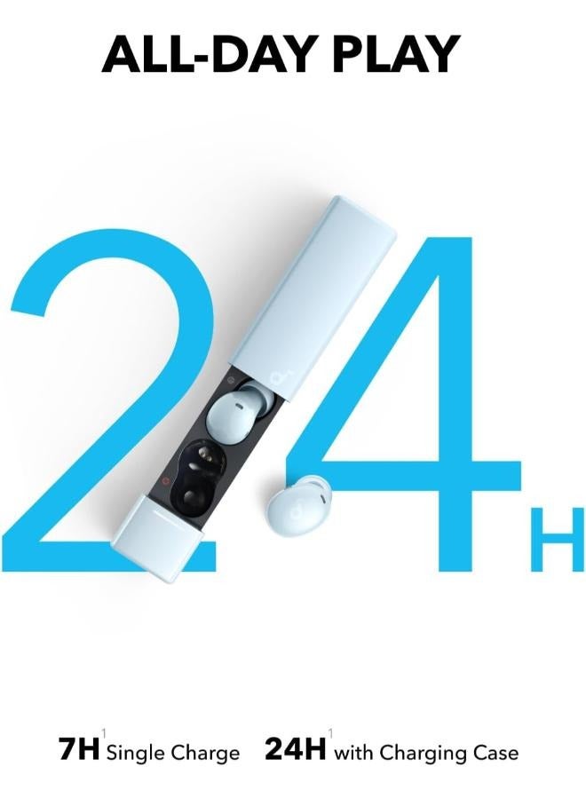 Soundcore - Soundcore A30i by Anker, Noise Cancelling Earbuds, Lipstick-Shaped Stylish Design, Tiny, Lightweight Comfort, Smart Noise Cancelling, Clear Sound, 24H Playtime, IP54, Wireless Earbuds, Bluetooth 5.4 Blue - Image 1