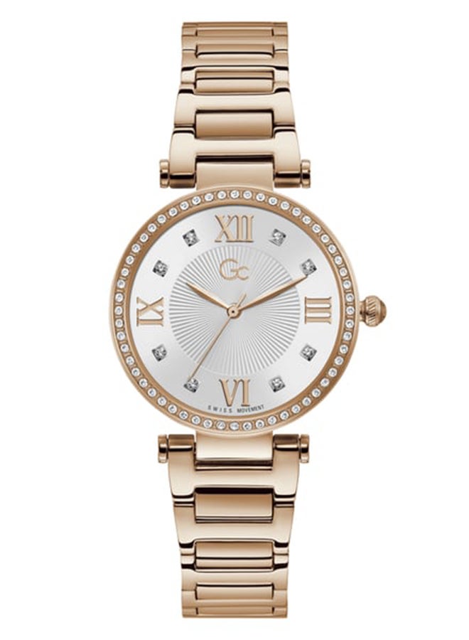 Gc - Women's Analog Round Shape Stainless Steel Wrist Watch Y64002L1MF-34mm - Image 1