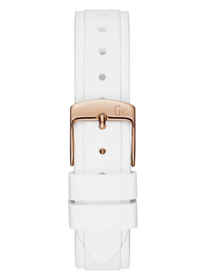 Gc - Women's Analog Round Shape Silicone Wrist Watch Y46009L1MF - 36.5 Mm - Image 1