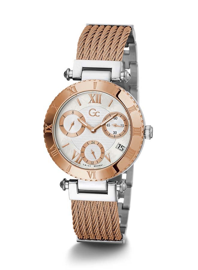 Gc Women's Chronograph Round Shape Stainless Steel Wrist Watch - 38 Mm  - Image 1