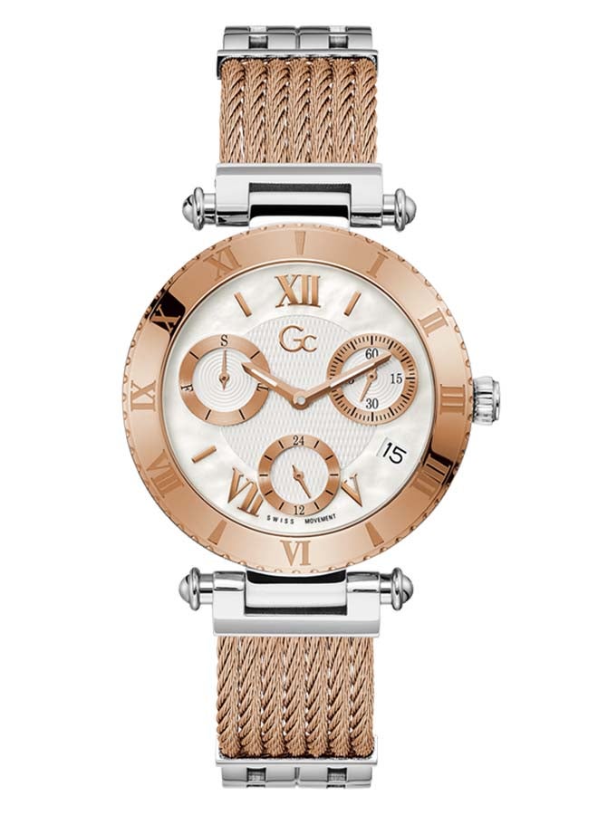 Gc Women's Chronograph Round Shape Stainless Steel Wrist Watch - 38 Mm  - Image 3