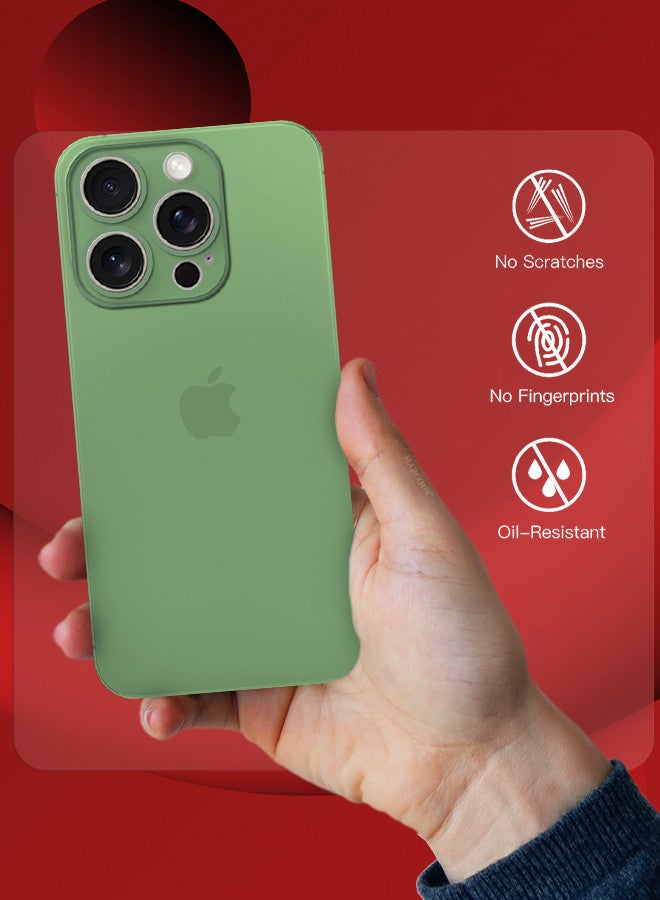 MARGOUN (for iPhone 15 Pro Max) Case Cover Air Skin Series Back Cover Sturdy Durable Thin Case Drop Protection Cover Transparent Green - Image 5