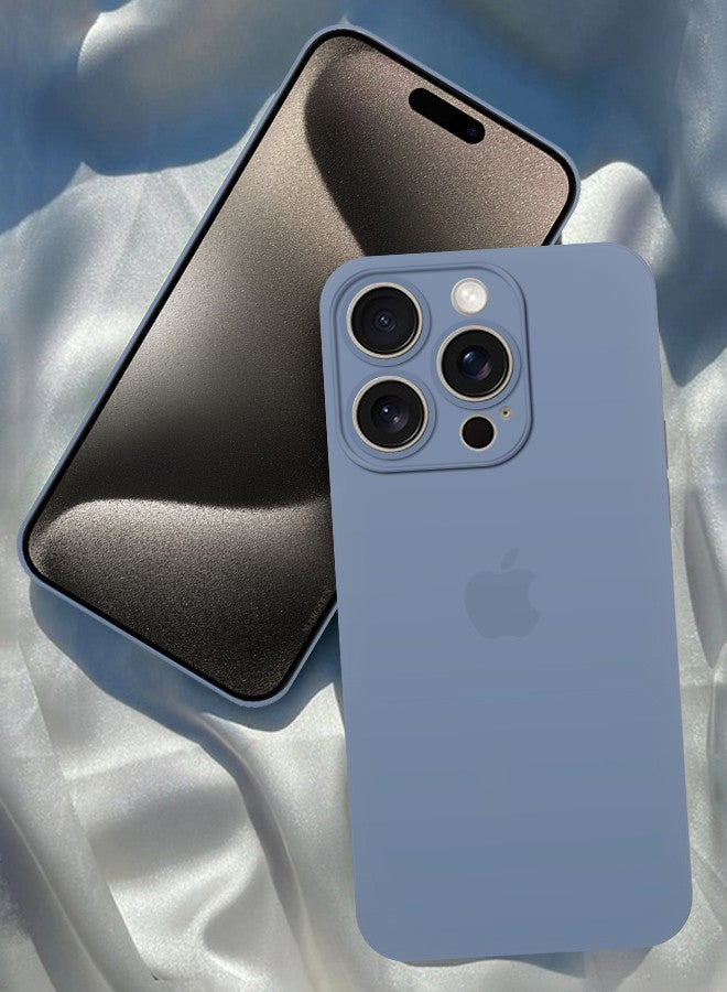 MARGOUN (for iPhone 15 Pro Max) Case Cover Air Skin Series Back Cover Sturdy Durable Thin Case Drop Protection Cover Transparent Blue - Image 1