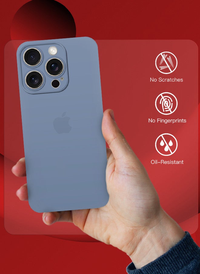 MARGOUN (for iPhone 15 Pro Max) Case Cover Air Skin Series Back Cover Sturdy Durable Thin Case Drop Protection Cover Transparent Blue - Image 5