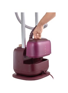 BLACK+DECKER 2400W Twin Pole Vertical Garment Steamer 2 L 2400 W GSTD2450-B5 Burgundy/White  - Image 3