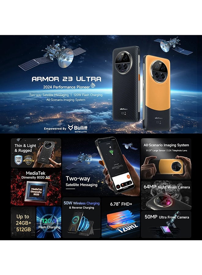Ulefone - Armor 23 Ultra Rugged Phone Dual SIM Elite Black 12GB RAM 512GB 5G - KSA Version - Image 1