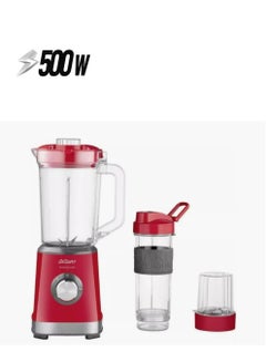 Arzum Magic Blend Jug Blender Motor Power Stainless Steel Ice-Crushing Jar 500 W AR1159 Red  - Image 1