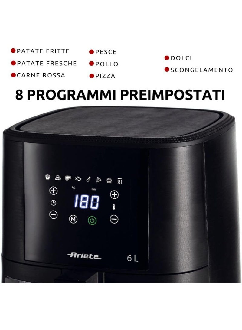 Ariete Air Fryer 6L Glass Door 1300 Watt -Black 6 L 1300 W AR-4626 Black - Image 3