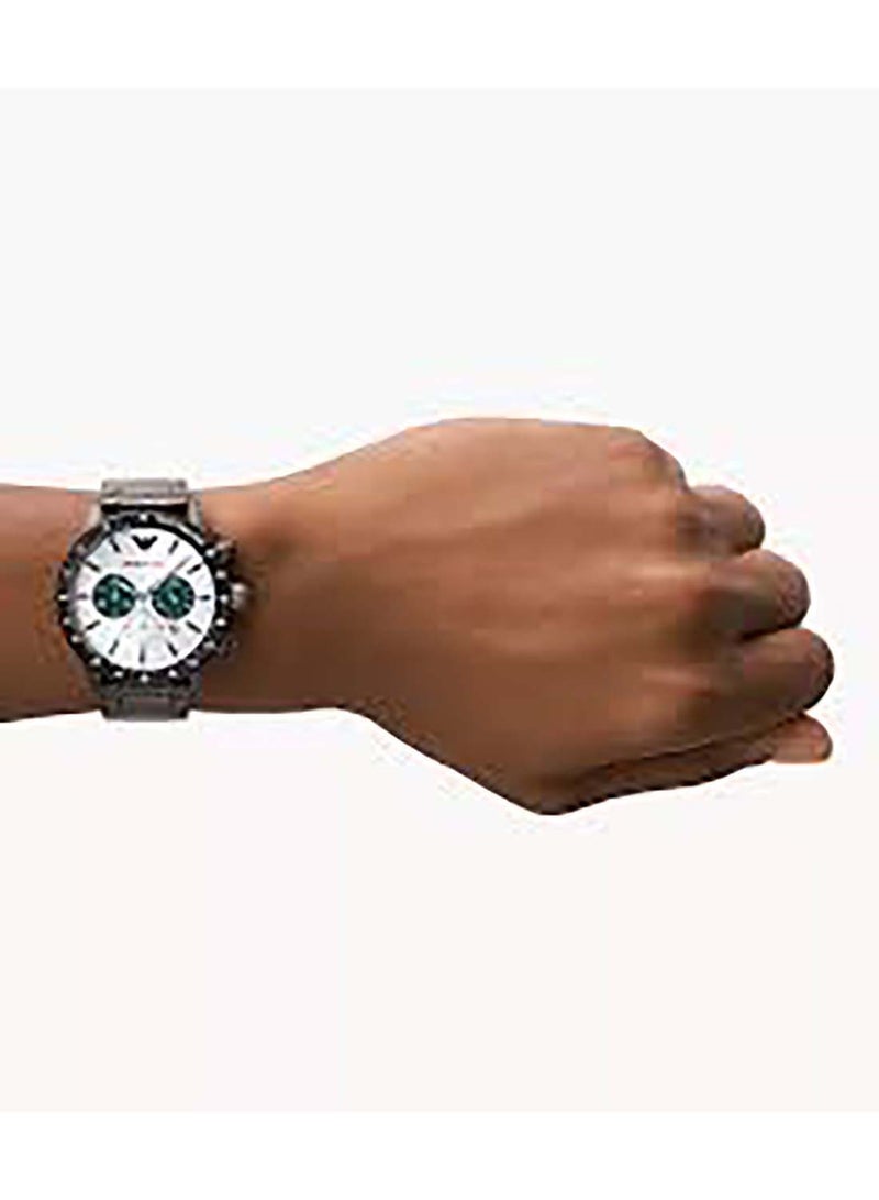 EMPORIO ARMANI - Men's Chronograph Wrist Watch AR11471 - 43 Mm Gunmetal - Image 1