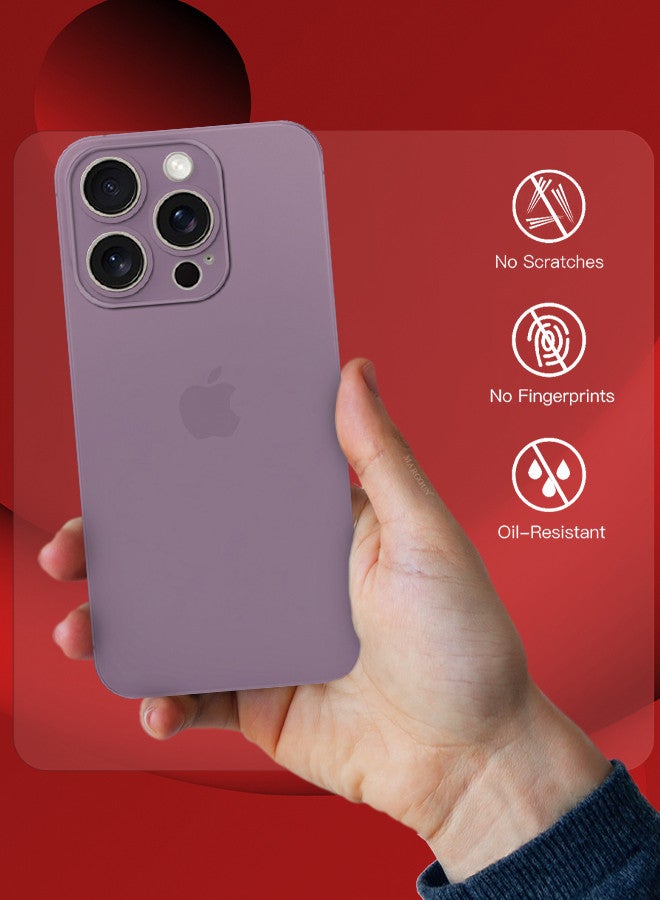 MARGOUN (for iPhone 15 Pro Max) 3 Pack Case Cover and 2 Screen Protectors Air Skin Series Back Cover Sturdy Durable Thin Case Drop Protection Cover Transparent Purple - Image 5