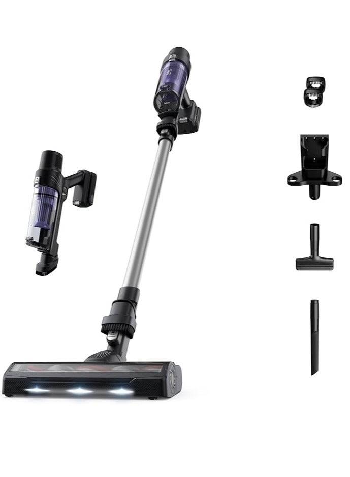 Tefal Handstick Vacuum Cleaner | X-PERT 7.60 | 140 W Cordless Vacuum Cleaner | Powerful | Ultra-Lightweight | Long-Lasting Battery 5.3 L 140 W TY6A35HO ‎Grey & Purple  - Image 1