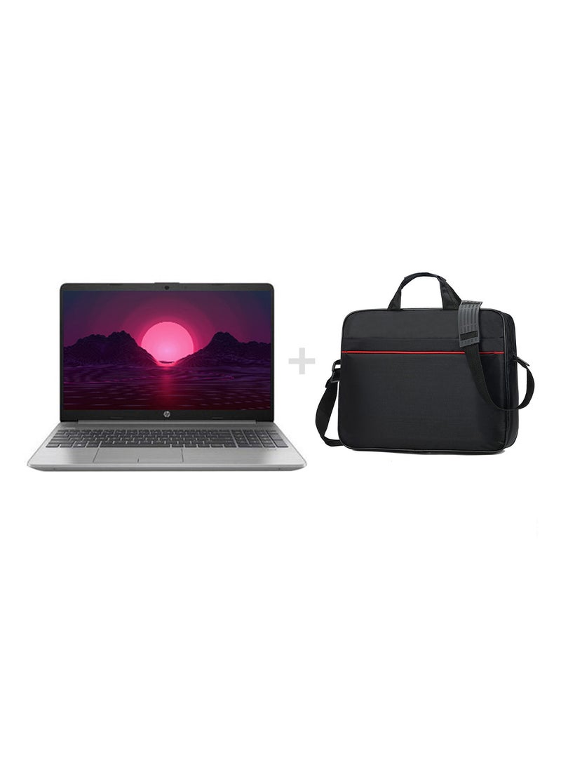 HP 255 G9 Laptop With 15.6-inch Full HD Display, Ryzen 7-5825U Processor/32GB RAM/1TB SSD/Windows 10/AMD Radeon Vega Graphics +Laptop Bag with Multi Compartment 15.6" Travel Briefcase English/Arabic Asteroid Silver  - Image 1