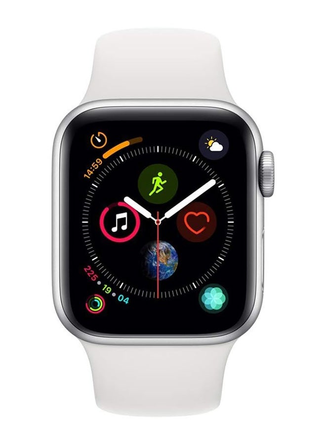 ابل  تم تجديده - ساعة السلسلة 4 (نظام تحديد المواقع العالمي، 40 مم) هيكل من الألومنيوم الفضي مع حزام رياضي - Image 2