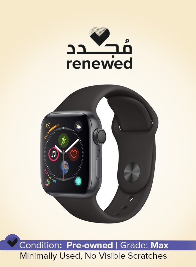 Apple Renewed - Watch Series 4 (GPS, 40mm) Space Gray Aluminum Case With Sport Band Space Grey - Image 1