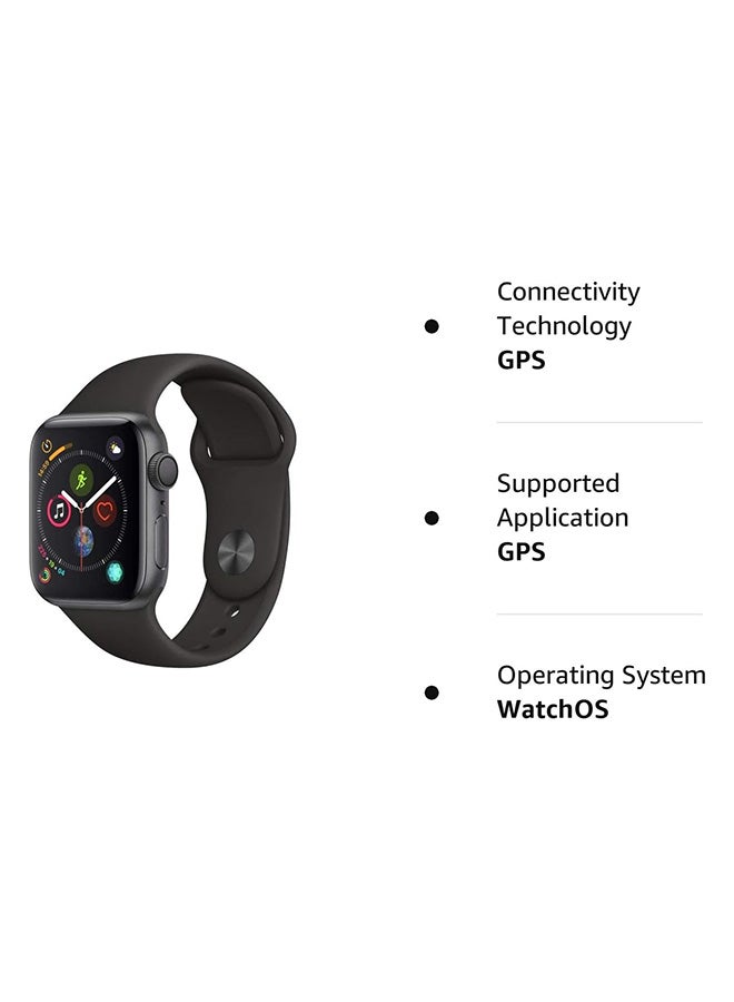 Apple Renewed - Watch Series 4 (GPS, 40mm) Space Gray Aluminum Case With Sport Band Space Grey - Image 3