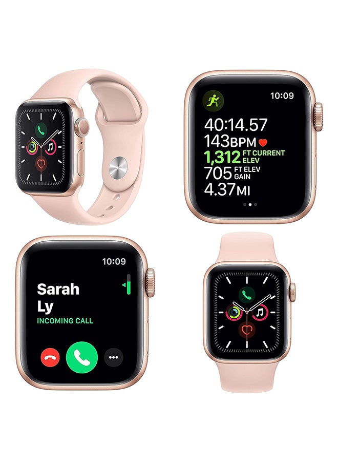 ابل  تم تجديده - ساعة السلسلة 4 (نظام تحديد المواقع العالمي، 40 مم) هيكل من الألومنيوم الذهبي مع حزام رياضي - Image 3