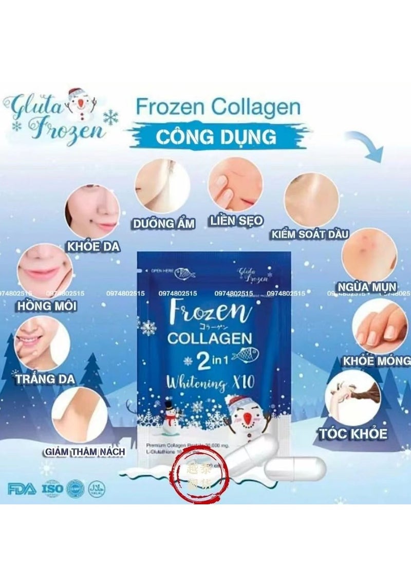 Gluta Frozen Frozen Collagen 2in1whitening 10X Premium Collagen Peptide30000 Mg L-Glutathione 10000 Mg 60 Capsule - Image 5
