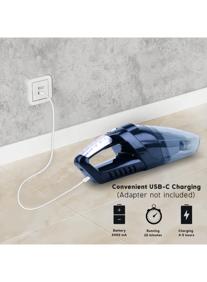 SONASHI - Rechargeable Vacuum Cleaner Portable Design With Wet & Dry Functionality, With HEPA Filter And Easy Charging Slots, Continuous Working Of 22 Mins, Perfect Hoover For Home And Car 80 W SRVC-9037 Black - Image 1