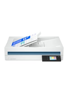 ScanJet Pro N4600 FNW1 Flatbed Scanner, 600 dpi Scan Resolution, 100 Sheets Document Feeder Capacity, 6000 Pages Duty Cycle, Wi-Fi / USB / Ethernet Connectivity, 20G07A White