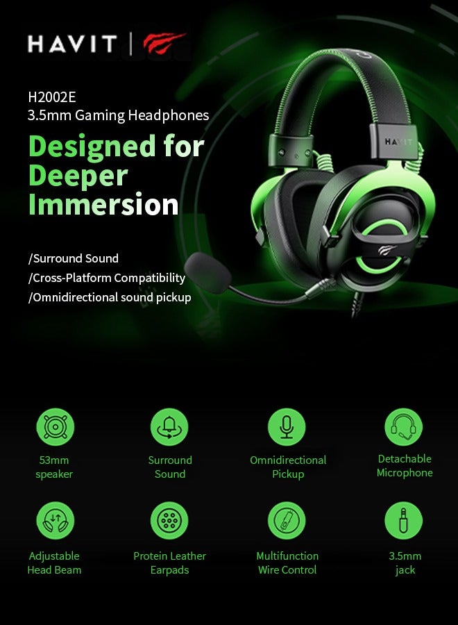 Gaming Headphones, Wired Headset with Detachable Microphone, Adjustable Volume and Mike Switch Control, Suitable for Gaming, Learning, Work - pnsku/N70095858V/45/_/1722056504/22bdd18f-5349-4398-bdcf-b147d206d111