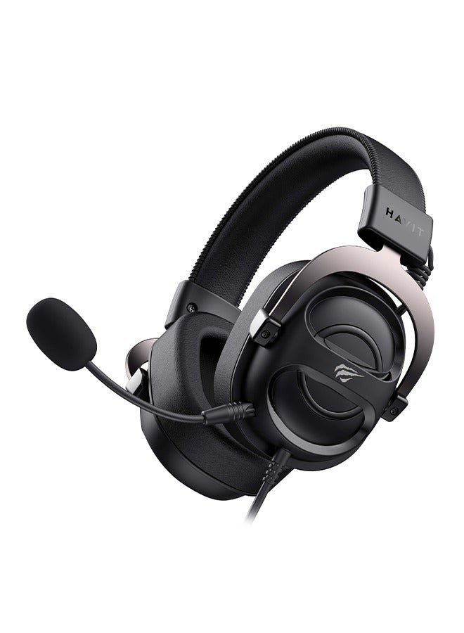 havit Wired Gaming Headphones with Noise-Canceling Microphone, Adjustable Volume, 3.5mm Audio Cable Plug and Play, Suitable for PC, PS5, PS4, Xbox - Image 1