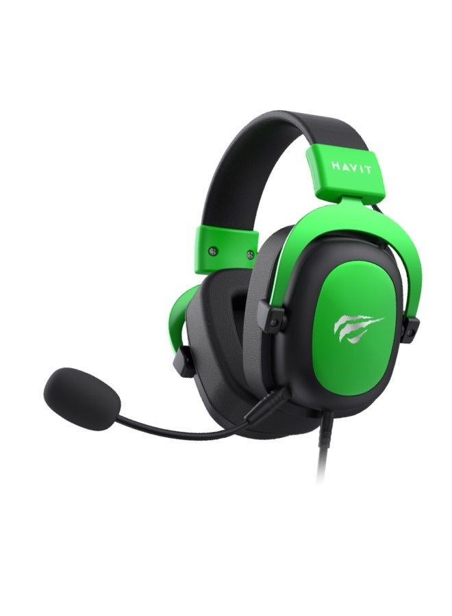 havit Wired Headphones with Noise-Canceling Microphone, Adaptive Adjustable Headband, Suitable for Various Head Shapes  - Image 1