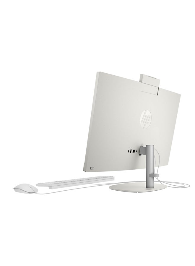 HP - 24-CR0127nh AIO 24" Desktop Computer, Intel Core i7-1355U, 8GB RAM, 512GB SSD, Intel Iris X Graphics, Dos, FHD, IPS Display, USB KB & Mouse, 91A36EA English White - Image 1