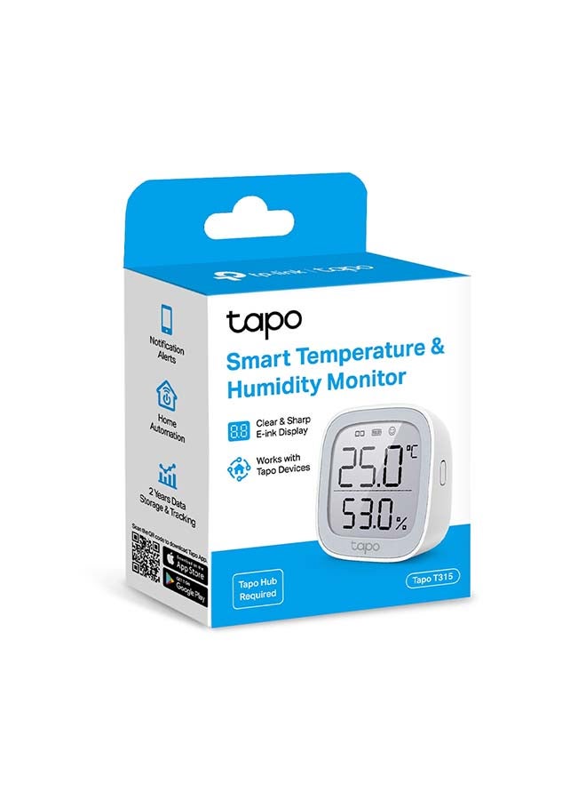 TP-LINK - Tapo T315 Smart Temperature And Humidity Monitor White - Image 1