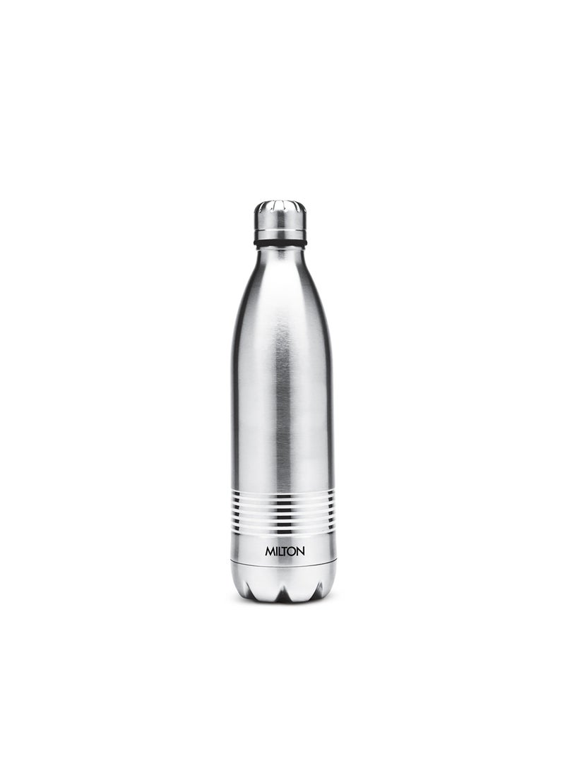 Milton Milton Thermosteel Duo DLX 750, Double Walled Vacuum Insulated Flask 700 ml | 24 oz | 24 Hours Hot and Cold Water Bottle, 18/8 Stainless Steel, BPA Free, Food Grade, Leak-Proof | Silver Silver  - Image 1
