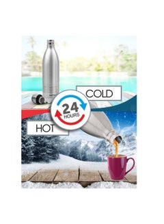 Milton Milton Thermosteel Duo DLX 750, Double Walled Vacuum Insulated Flask 700 ml | 24 oz | 24 Hours Hot and Cold Water Bottle, 18/8 Stainless Steel, BPA Free, Food Grade, Leak-Proof | Silver Silver  - Image 3