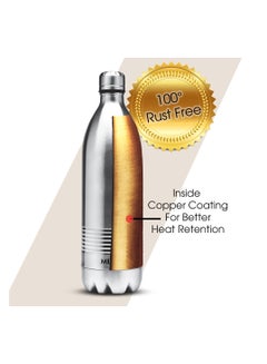 Milton Milton Thermosteel Duo DLX 750, Double Walled Vacuum Insulated Flask 700 ml | 24 oz | 24 Hours Hot and Cold Water Bottle, 18/8 Stainless Steel, BPA Free, Food Grade, Leak-Proof | Silver Silver  - Image 2