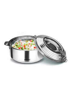 Milton Milton Galaxia 1500 Insulated Stainless Steel Casserole, 2090 ml | 50 oz| 1.58 qt. Thermal Serving Bowl, Keeps Food Hot & Cold for Long Hours, Elegant Hot Pot Food Warmer Cooler, Silver Silver Large  - Image 2