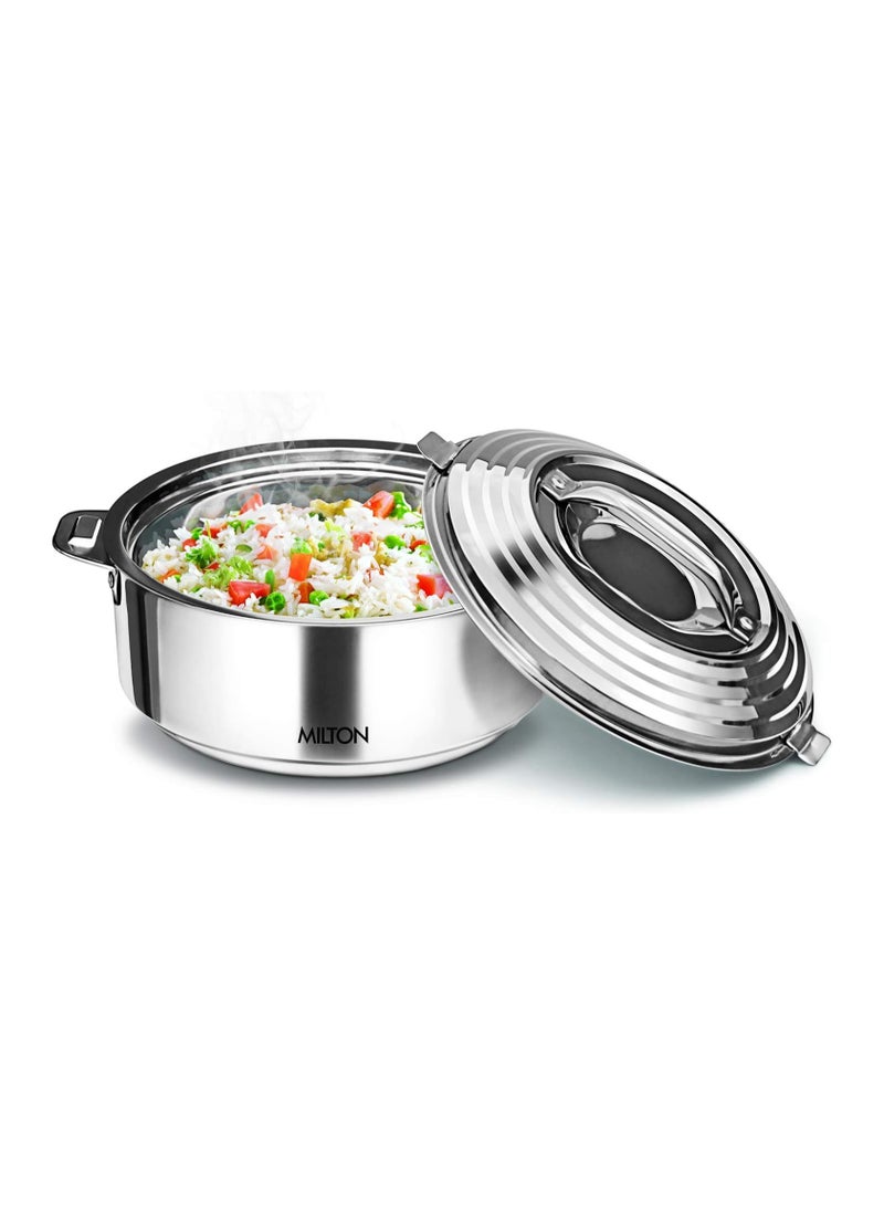 Milton - Milton Galaxia 1500 Insulated Stainless Steel Casserole, 2090 ml | 50 oz| 1.58 qt. Thermal Serving Bowl, Keeps Food Hot & Cold for Long Hours, Elegant Hot Pot Food Warmer Cooler, Silver Silver Large - Image 1