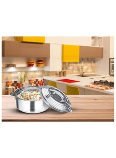 Milton Milton Galaxia 1500 Insulated Stainless Steel Casserole, 2090 ml | 50 oz| 1.58 qt. Thermal Serving Bowl, Keeps Food Hot & Cold for Long Hours, Elegant Hot Pot Food Warmer Cooler, Silver Silver Large  - Image 3