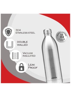 Milton Milton Thermosteel Duo DLX 1500, Double Walled Vacuum Insulated 1500 ml | 51 oz | 1.5 Ltr | 24 Hours Hot and Cold Bottle with Cover, 18/8 Stainless Steel, BPA Free, Food Grade, Leak-Proof | Silver Silver  - Image 4