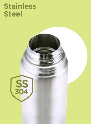 Milton Thermosteel Flip Lid Flask 350, Double Walled Vacuum Insulated Thermos 350 ml | 12 oz | 24 Hours Hot and Cold Water Bottle with Cover, 18/8 Stainless Steel, BPA Free, Leak-Proof | Silver Silver - view 4