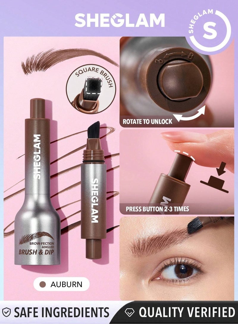 SHEGLAM Brow Fection Angled Brush & Dip Auburn  - Image 1