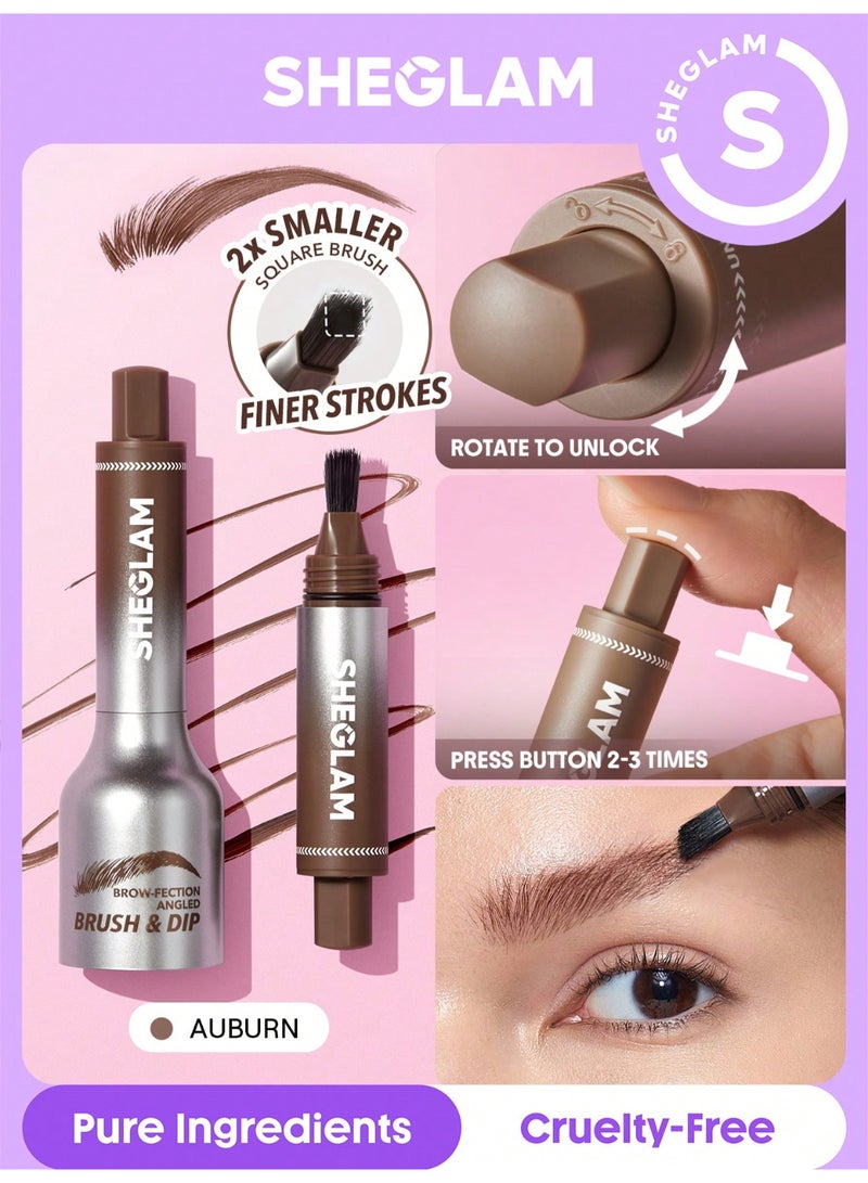 SHEGLAM Brow Fection Angled Brush & Dip Auburn  - Image 2