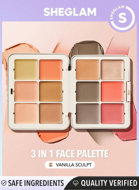 لوحة الوجه متعددة الوظائف من SHEGLAM All About That Face - Vanilla Sculpt