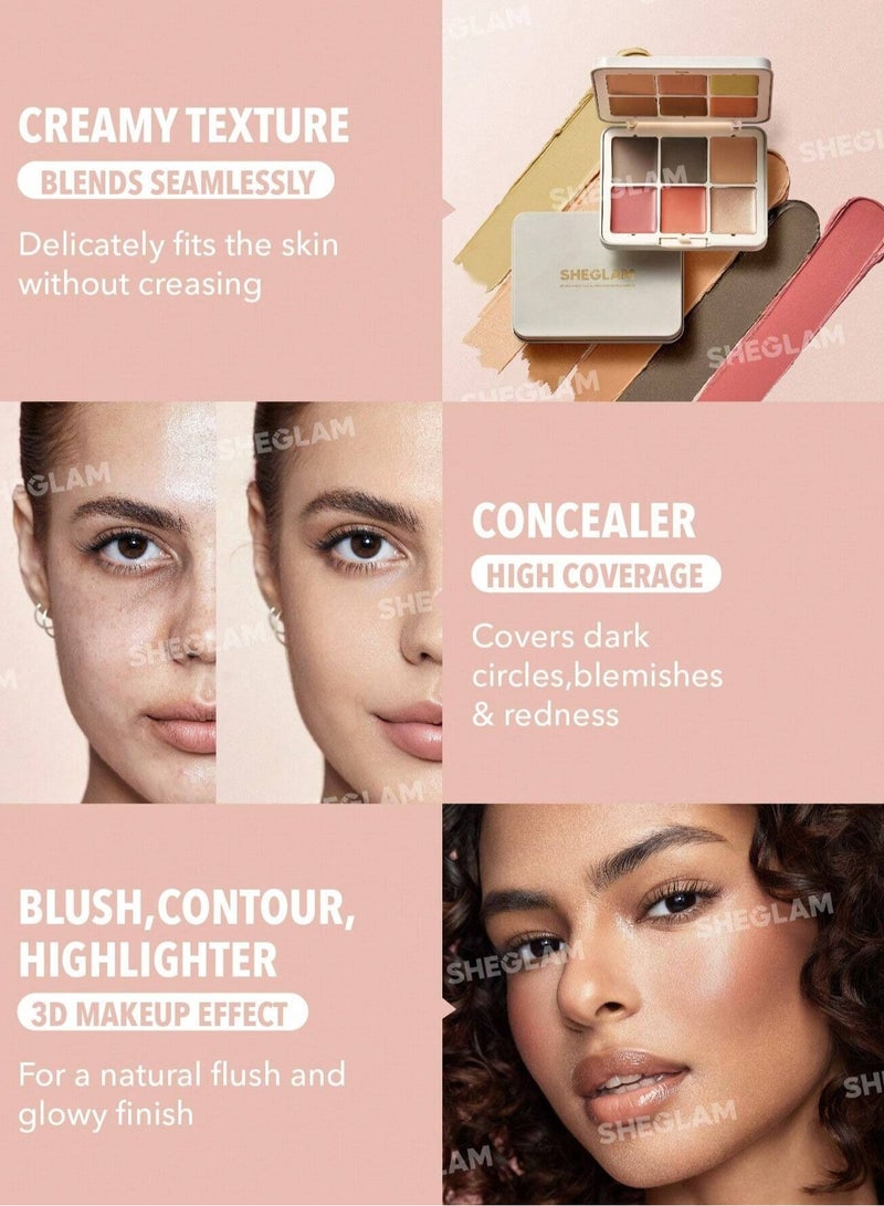 لوحة الوجه متعددة الوظائف من SHEGLAM All About That Face - Vanilla Sculpt