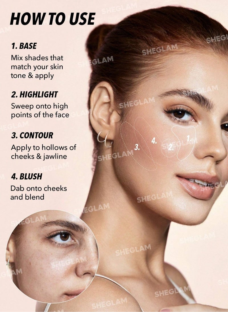 لوحة الوجه متعددة الوظائف من SHEGLAM All About That Face - Vanilla Sculpt