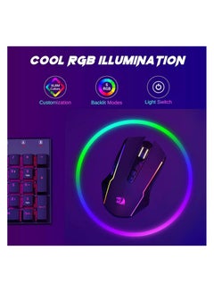 REDRAGON M914 NIX RGB Tri-Mode 2.4G/USB-C/Bluetooth Rechargeable Gaming Mouse – 10,000 DPI  - Image 2
