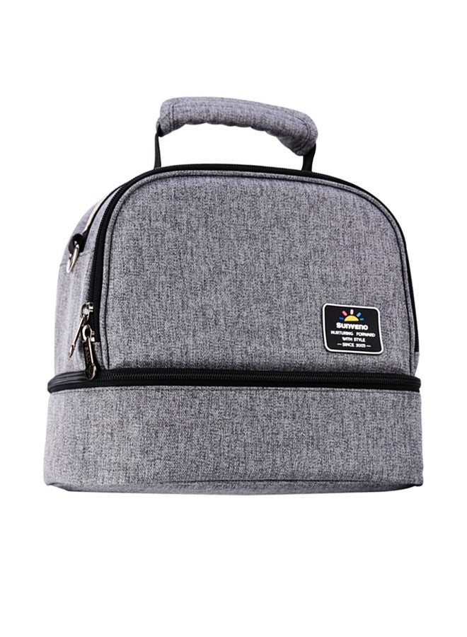 صنفينو حقيبة طعام/زجاجة معزولة مع مجموعة من 4 قطع من أكياس الثلج على شكل بطريق - رمادي - Image 4