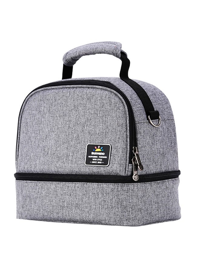 صنفينو حقيبة طعام/زجاجة معزولة مع مجموعة من 4 قطع من أكياس الثلج على شكل بطريق - رمادي - Image 5