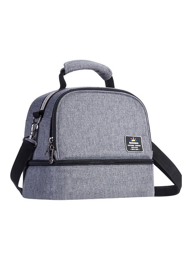 صنفينو حقيبة طعام/زجاجة معزولة مع مجموعة من 4 قطع من أكياس الثلج على شكل بطريق - رمادي - Image 2